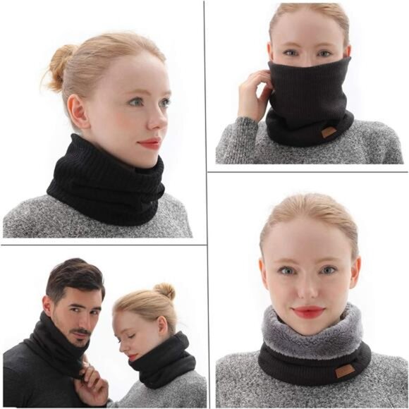 Winter Neck Warmer - Fleece Gaiter Scarf‎ for Men & Women, Windproof & Thick - Picture 5 of 8